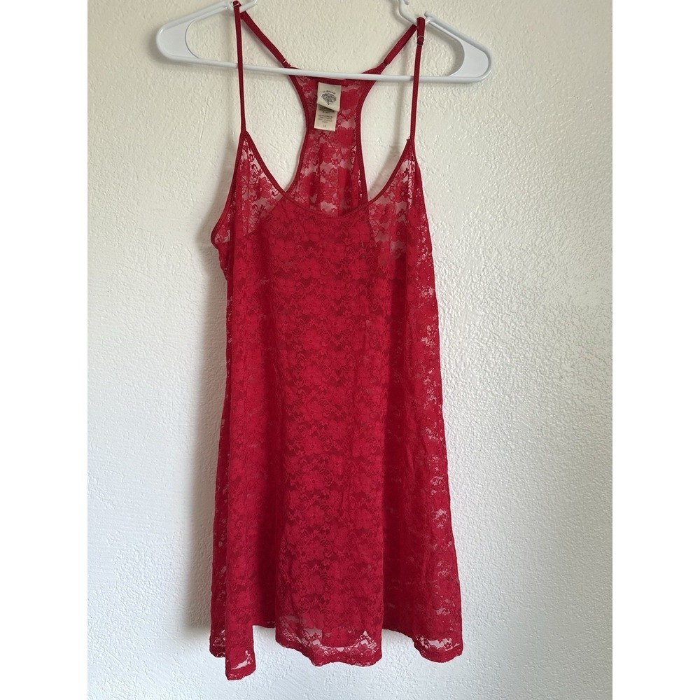 In Bloom Jonquil Nightie Size Large Red Lace Chemise Slip Dress Sexy Lingerie